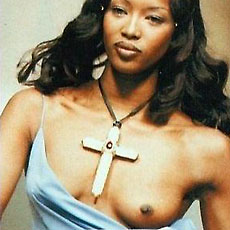 black supermodel naomi campbell oops tits exposed